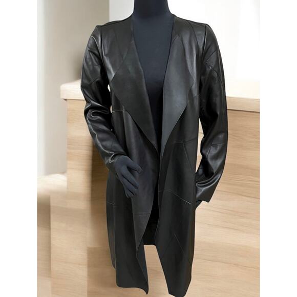 NWT Neiman Marcus The Leather Collection Waterfall Coat – Size XS/P - Picture 1 of 6